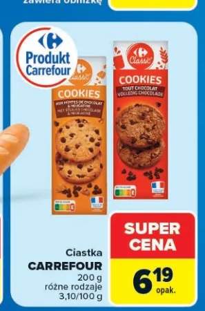 Ciastka Cookies z czekoladą Carrefour Classic