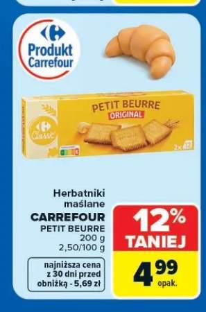Herbatniki maślane Petit Beurre Carrefour Classic