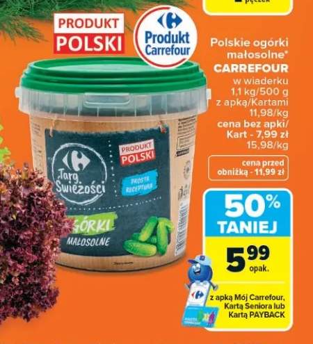 Ogórki małosolne Carrefour polskie