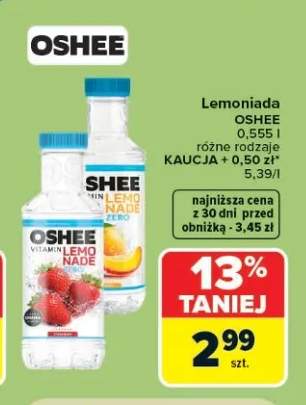 Lemoniada Oshee Vitamin Lemonade truskawka