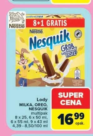 Lody Nesquik Grab the Taste 9-pak +2 warianty