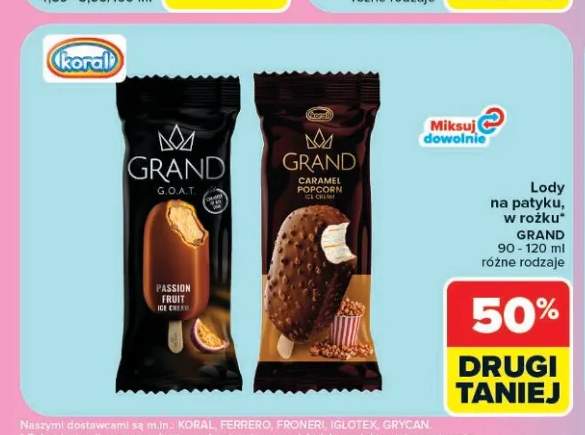 Lody na patyku Koral Grand G.O.A.T. Passion Fruit +1 wariant