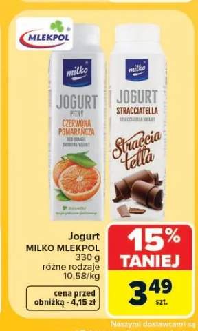 Jogurt pitny Milko stracciatella