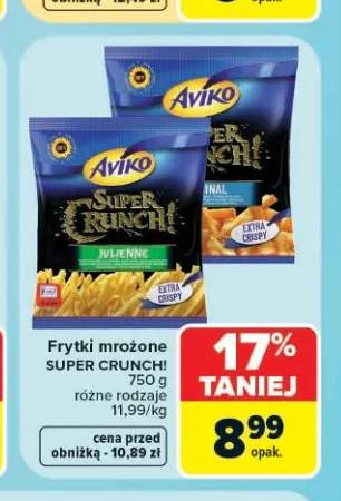Frytki mrożone Super Crunch! Julienne Aviko +1 wariant