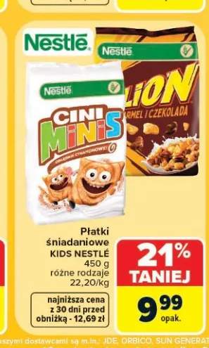 Płatki śniadaniowe Nestlé Cini Minis +1 wariant