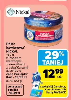 Pasta kawiorowa Nickal z łososiem wędzonym +1 wariant