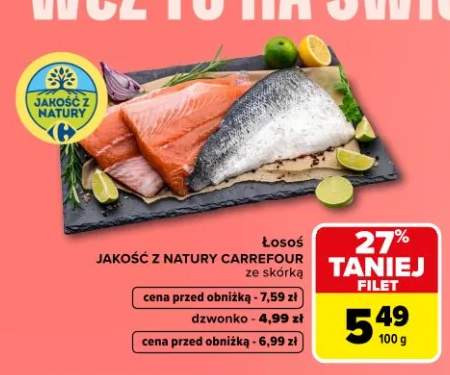 Filet z łososia ze skórką Jakość z Natury Carrefour +1 wariant