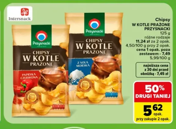Chipsy w kotle prażone Przysnacki o smaku czerwonej papryki