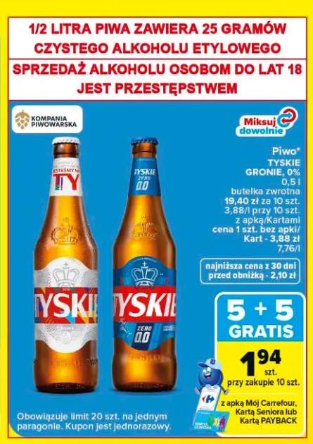 Piwo Tyskie Gronie +1 wariant