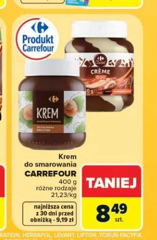 Krem do smarowania orzechowo-kakaowy Carrefour +1 wariant