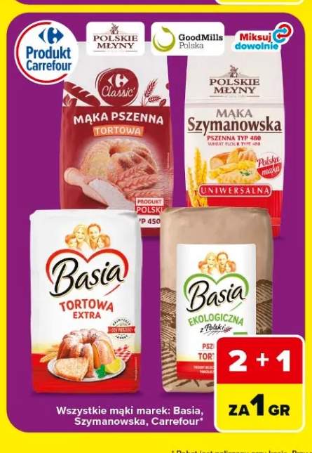 Mąka ekologiczna pszenna Basia +4 warianty