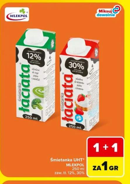 Śmietanka UHT 30% Łaciata +1 wariant