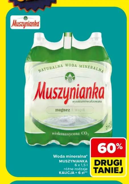Woda mineralna Muszynianka 6-pak 1,5 l
