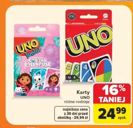 Karty do gry UNO Junior Gabby's Dollhouse
