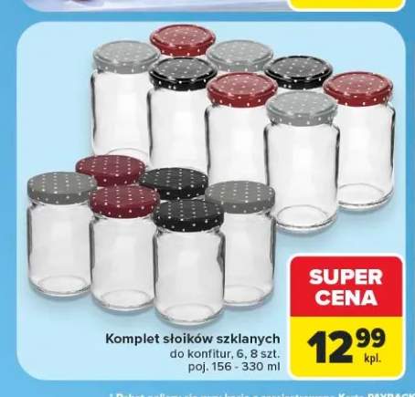 Komplet słoików szklanych do konfitur 156-330 ml