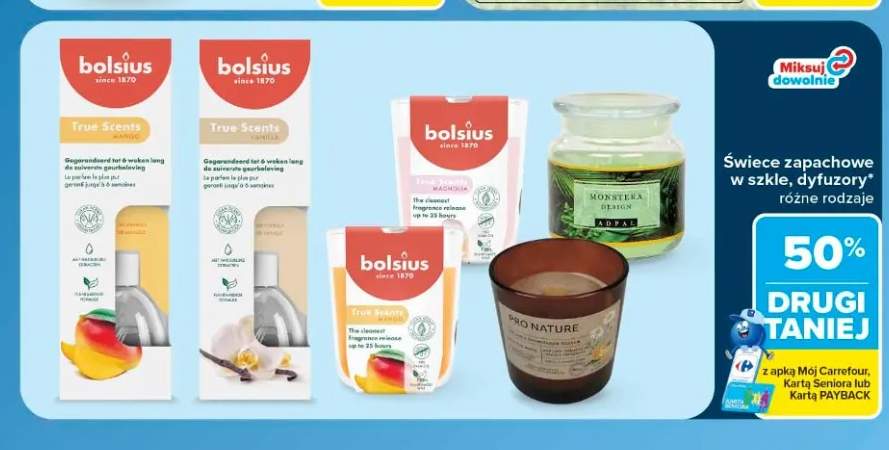 Świeca zapachowa Bolsius True Scents Mango +2 warianty