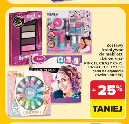 Zestaw kreatywny do makijażu dziewczęcy Pink It +2 warianty