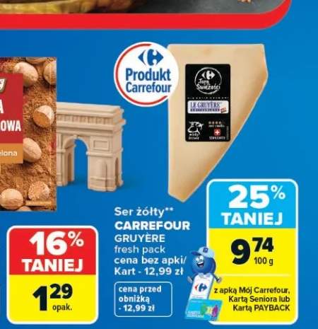 Ser żółty Carrefour Gruyère fresh pack