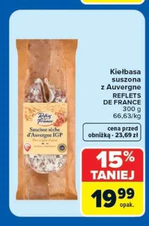 Kiełbasa suszona z Auvergne Saucisse sèche Reflets de France