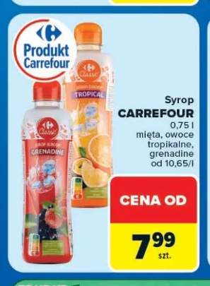 Syrop o smaku owoców tropikalnych Carrefour Classic +1 wariant