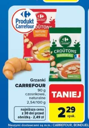 Grzanki czosnkowe Carrefour +1 wariant
