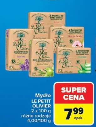 Mydło w kostce Le Petit Olivier lawendowe 2-pak +3 warianty