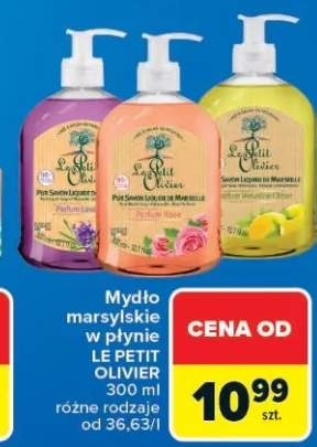 Mydło marsylskie w płynie Le Petit Olivier różane +1 wariant