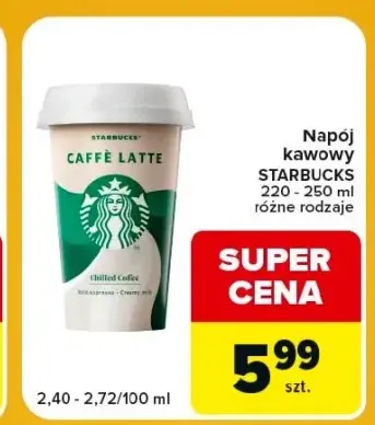 Napój kawowy Starbucks Caffè Latte