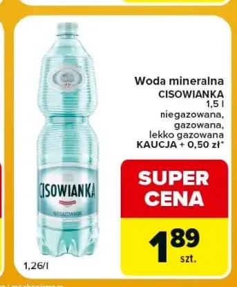 Woda mineralna Cisowianka niegazowana +2 warianty