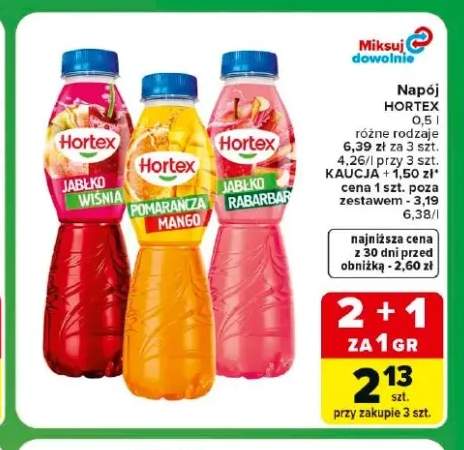 Napój Pomarańcza Mango Hortex +2 warianty