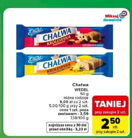 Chałwa Wedel Królewska bakaliowa +1 wariant