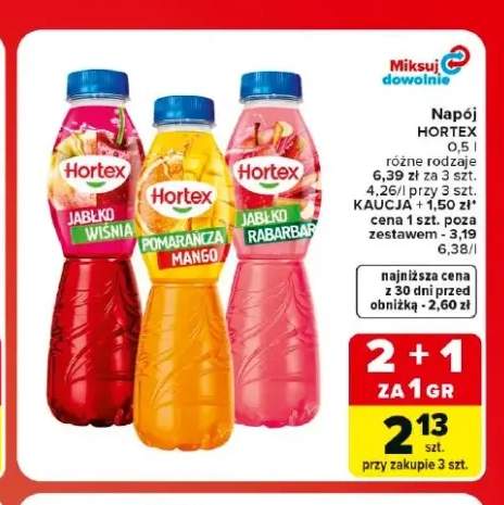 Napój pomarańcza mango Hortex +2 warianty