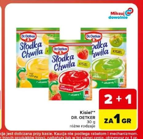 Kisiel smak jabłkowy Słodka Chwila Dr. Oetker +1 wariant