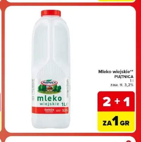 Mleko wiejskie świeże 3,2% Piątnica