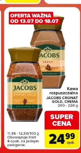 Kawa rozpuszczalna Jacobs Crema +1 wariant