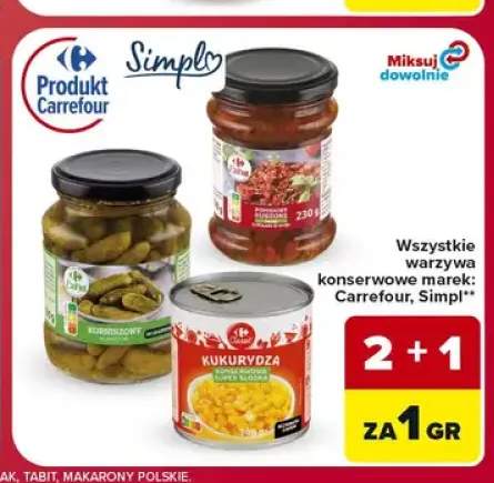 Kukurydza konserwowa Carrefour +2 warianty