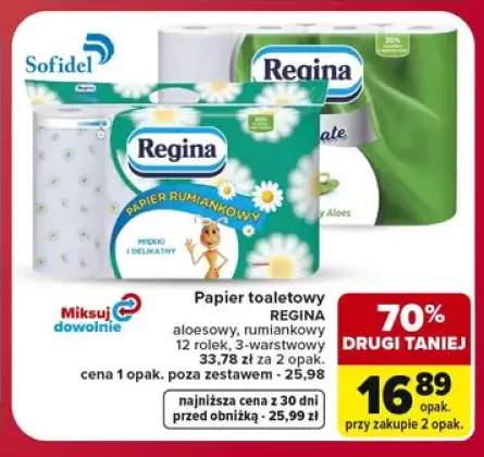 Papier toaletowy Regina Aloesowy +1 wariant