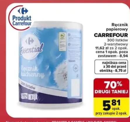 Ręcznik papierowy Carrefour Essential 300 listków