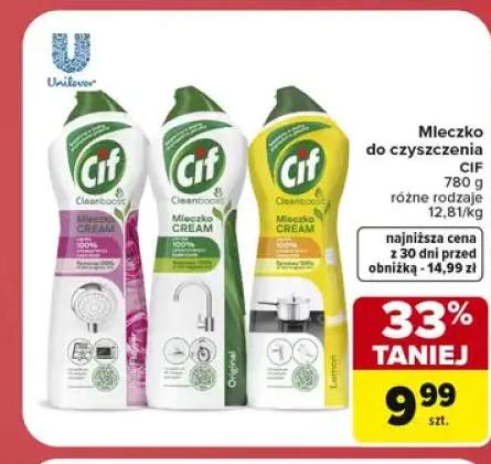 Mleczko do czyszczenia Cif Lemon +2 warianty
