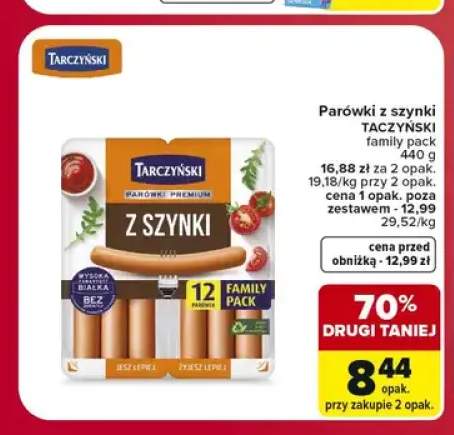 Parówki z szynki Tarczyński Family Pack