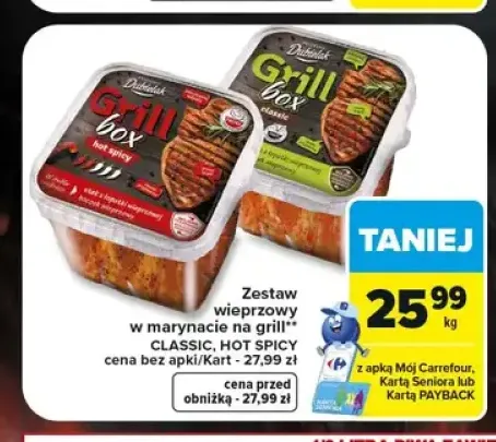 Zestaw wieprzowy w marynacie na grill Hot Spicy +1 wariant