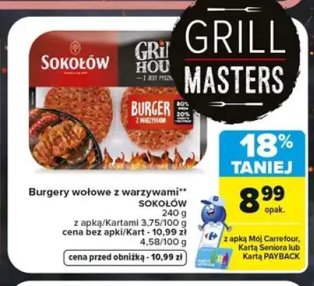 Burgery wołowe z warzywami Sokołów