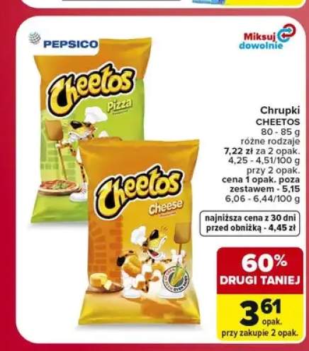 Chrupki Cheetos Cheese +1 wariant