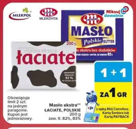 Masło ekstra Polskie Mlekovita