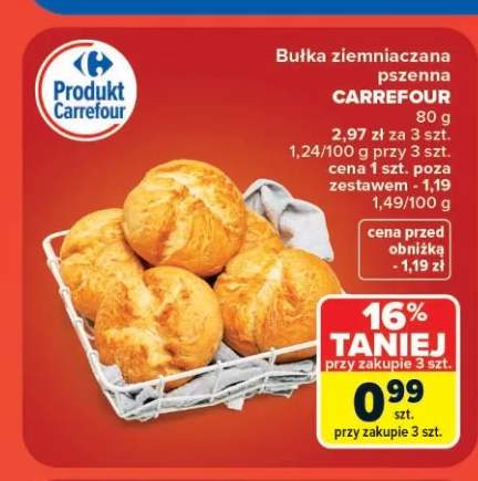 Bułka ziemniaczana pszenna Carrefour