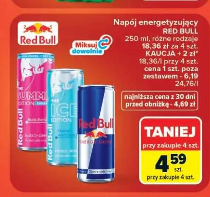 Napój energetyzujący Red Bull Winter Edition mroźna wanilia +2 warianty