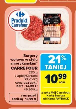 Burgery wołowe w stylu amerykańskim Carrefour