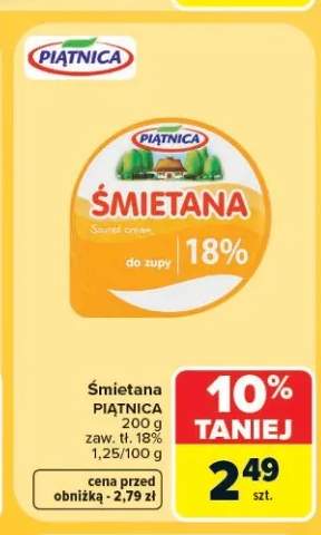 Śmietana 18% Piątnica