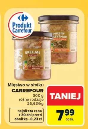 Mięsiwo w słoiku Specjał ze szynką Carrefour