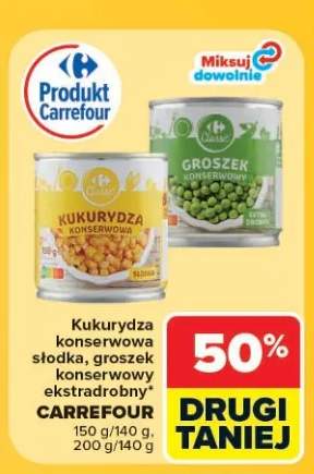 Kukurydza konserwowa słodka Carrefour +1 wariant